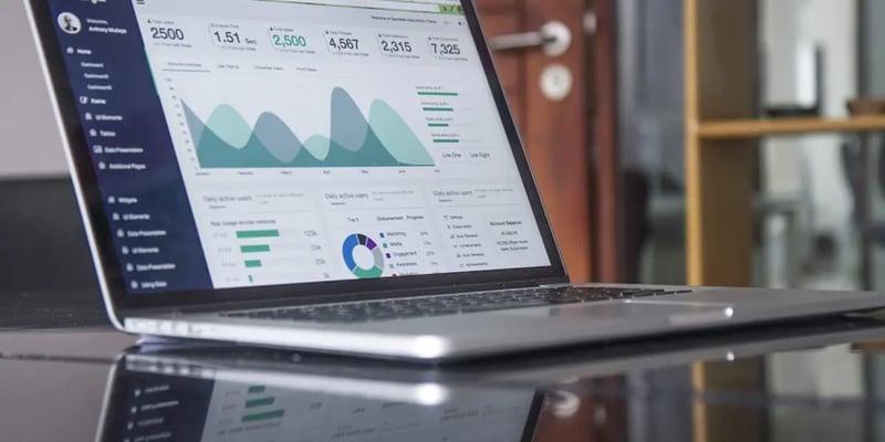 Financial growth charts showing investment performance comparison